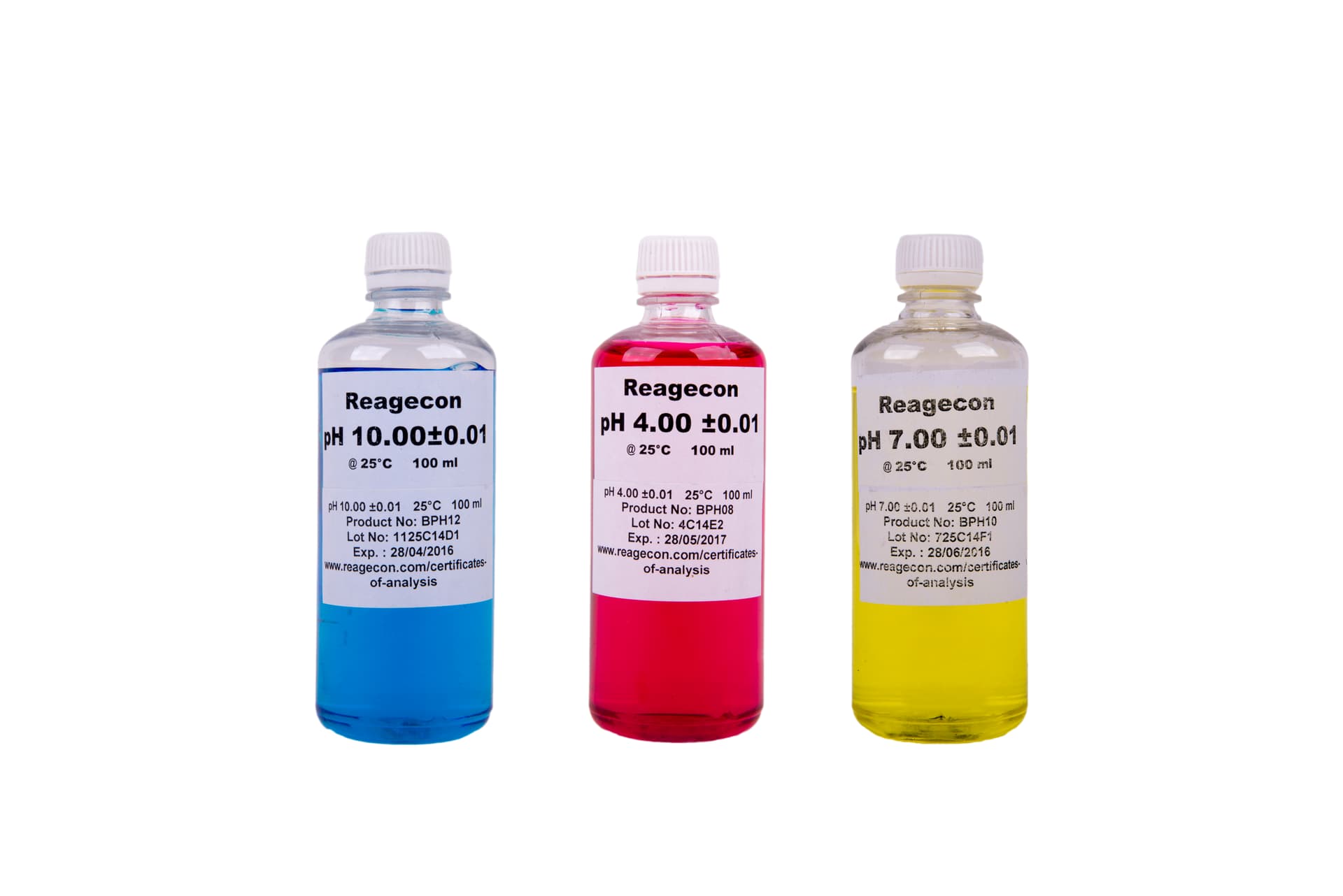 SCHARLAU set de soluții tampon pH 4,01 / 7,01 / 10,01, 3 × 100 ml